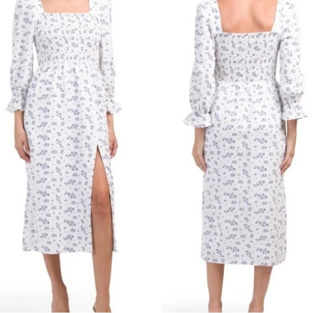 House of Harlow 1960 Linen Midi Dress